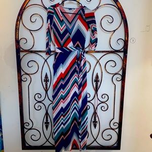 Colorful 3/4 sleeve dress